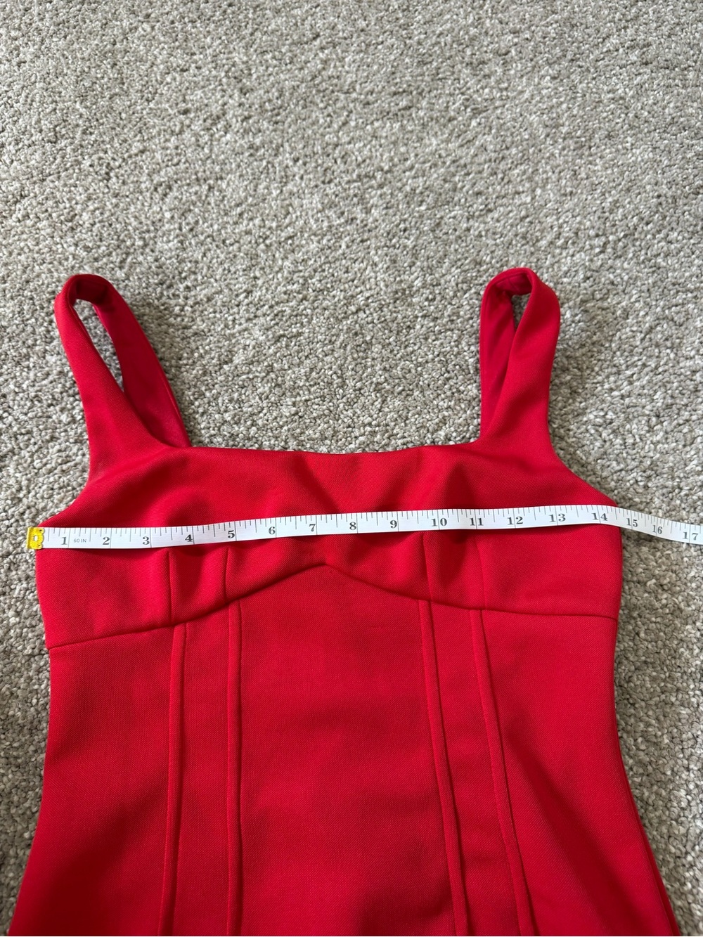 Hello Molly Red Square-Neck Mini Bodycon Corset Dress Small - Picture 5 of 6